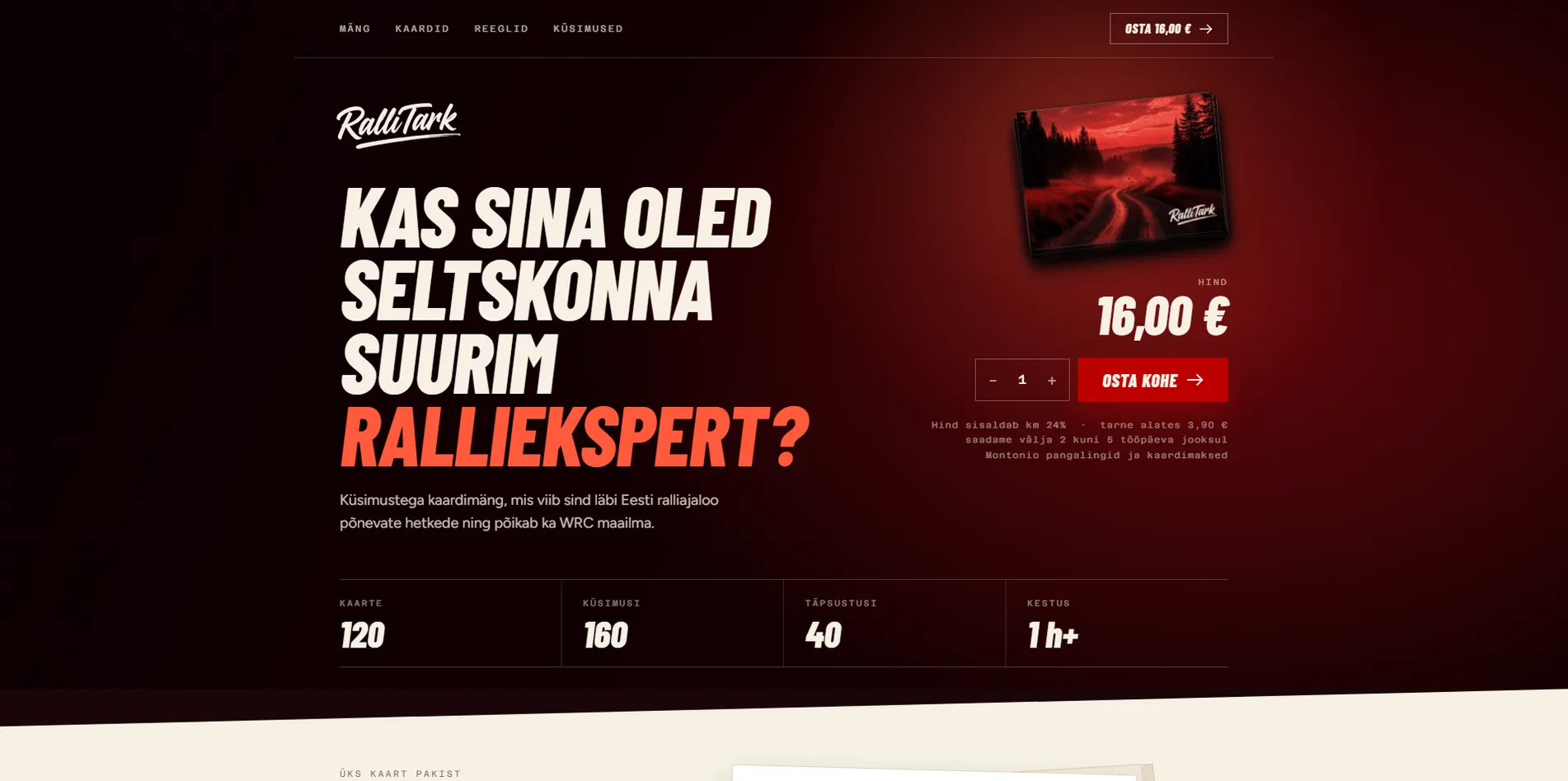 RalliTark.ee veebilehe ekraanitõmmis